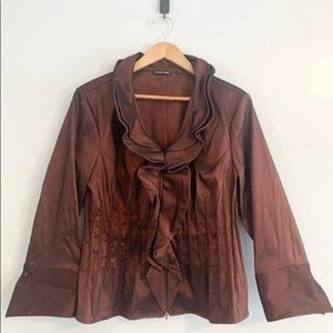 Samuel Dong Color Shift Jacket Brown Size XL